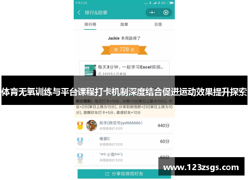 体育无氧训练与平台课程打卡机制深度结合促进运动效果提升探索